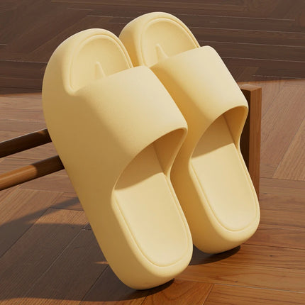 Unisex Non Slip Bathroom Home Slippers Soft Sole EVA Pillow Slides Summer Flat Beach Sandals Woman Thick Platform Cloud Slippers