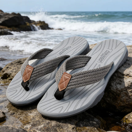 Men's flip flops TPR sole summer beach casual shoes breathable quick drying comfortable indoor and outdoor shoes