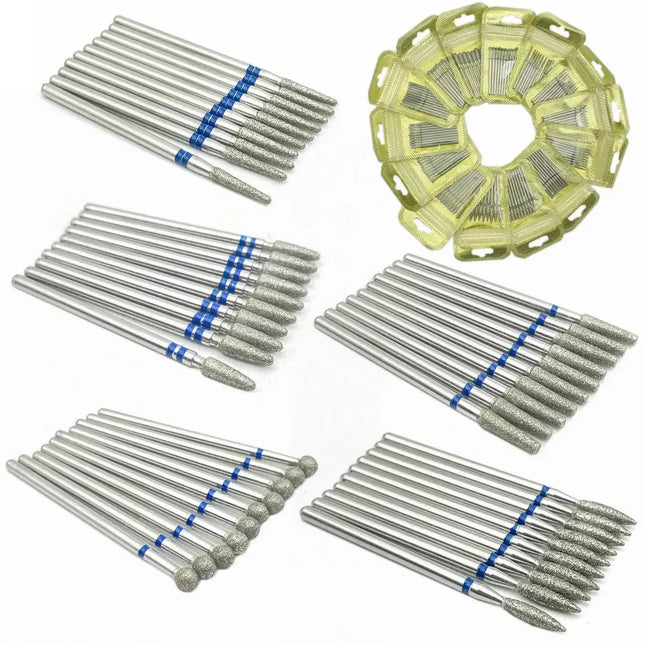 10pcs Nail Milling Cutter Set Diamond Stone Electric Manicure Drills Nail Drill Cuticle Clean Bits Burr - product image 2