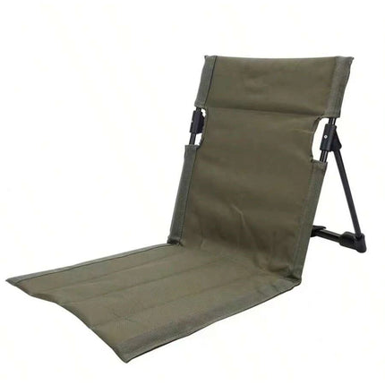 Outdoor Foldable Camping Chair Oxford Cloth Camping Floor Chair Garden Park Single Lazy Chair Backrest Cushion Picnic Back Chair