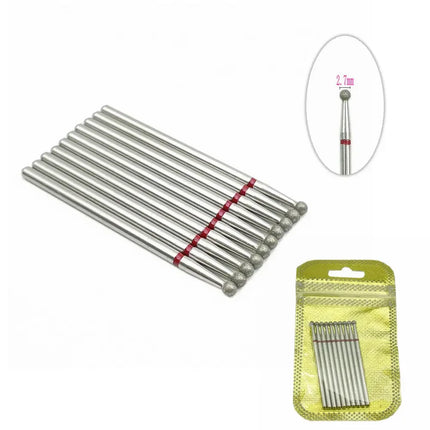 10pcs Nail Milling Cutter Set Diamond Stone Electric Manicure Drills Nail Drill Cuticle Clean Bits Burr Accessories Nail Art