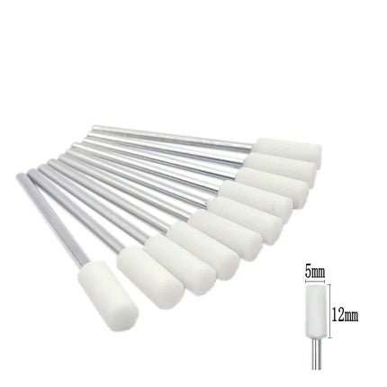 10pcs/set Corundum Nail Drill Bits 3/32" Rotary Ceramic Stone Burr Cutters for Manicure Nails Accessories Tool