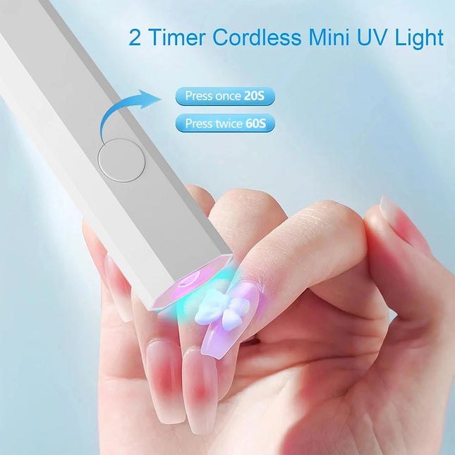 YIKOOLIN Mini Lámpara de Uñas de Gel UV para Uñas de Gel Lámpara LED para Uñas para Esmalte de Gel Manicura Secador de Uñas USB para Curado Rápido