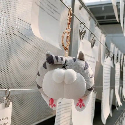 Cute Animal Plush KeyChains Stuffed Panda Little Tiger Key Chain Pendant Simulation Tiger Doll Plush Toy  Gifts