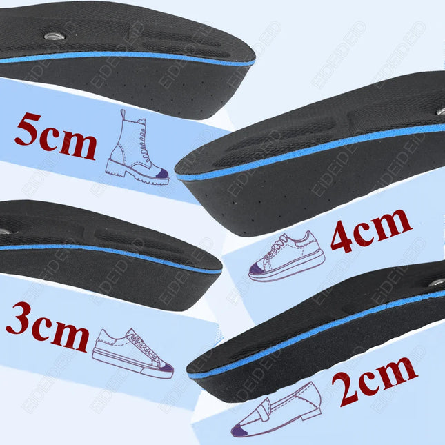 2-5cm Magnet Invisible Height Increase Insoles Templates Insoles For Feet Arch Support Heighten Orthopedic Shoes Sole Pad Unisex