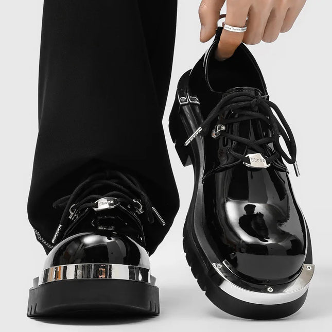 High Quality Mens Shoes British Style Retro Derby Shoes for Men High-end Platform Casual Mens Shoes Luxury Designer Leather Shoe