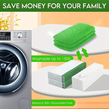 4 Reusable Mop Pads with High Water Absorption and Ultra-fine Fiber Cleaning Pads That Can Firmly Adhere To Most - product im