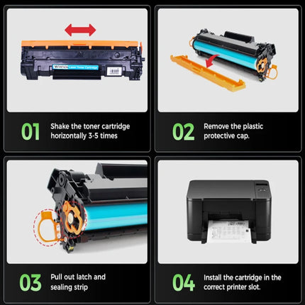 W1410A toner install in 4 steps