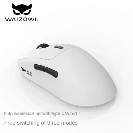 Waizowl OGM Pro Wireless Mouse Ergonomic Design Lightweight Tri-mode PAW3395 Laptops Accessories Long Battery Life Gaming Mouse