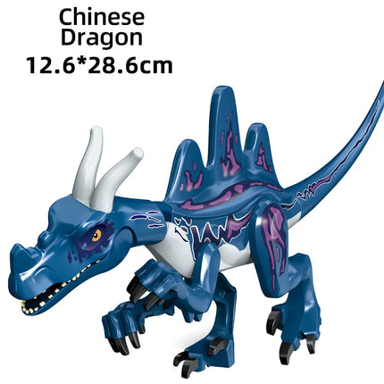 Jurassic Dinosaurs Building Blocks Indominus Rex DIY Big Size Tyrannosaurus Action Figure Models Children Toys Animals Gifts