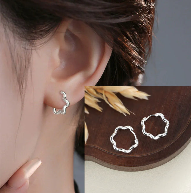 VENTFILLE 925 Sterling Silver Black Agate Rotund Earrings For Women Girl Originality Design Korean - product image 53