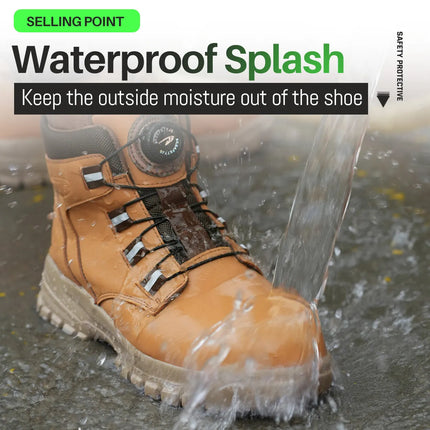 Rotating Button Work Shoes for Men Anti Puncture Protective Boots Sneakers Waterproof Work Safety - product view 4