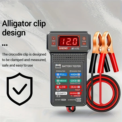Smart Car Battery Tester, Suitable for Home Self-Checking/Repair Shops, One-Click Diagnosis of Life Span and Capacity, Quick Fault Identification, Intuitive Data Display, Compatible with Multiple Car Models, a Tester That Can