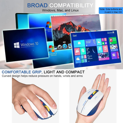 LT-T19 Ergonomic Rechargeable Gaming Mouse USB 2.4G Wireless RGB Light Desktop PC Computers Notebook Laptop Mice - product im