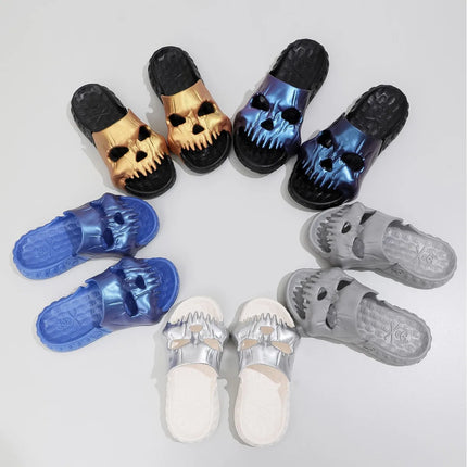 Halloween Platform Skull Platform Slipper Demon Home Cloud Summer Beach Sandal Slides Flip Flops - BSM MART