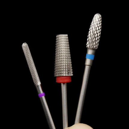 3PCS Stainless Steel Nail Drill Bits Set 2.35mm Shank Sharp Durable Cuticle Remover Gel Polish Removal Manicure E-File Bits