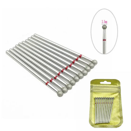 10pcs Nail Milling Cutter Set Diamond Stone Electric Manicure Drills Nail Drill Cuticle Clean Bits Burr Accessories Nail Art