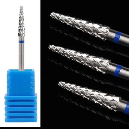 1pc Nail Drill Bits Set for Acrylic Nails, 3/32" Shank Tungsten Steel Tapered Shape Nail Drill, Professional Carbide Tungsten Dr