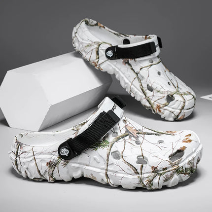 Summer Men's Clogs Sandals Man Home Garden Shoes Comfortable Men Slippers Non-Slip Soft Bottom Flip Flop Sandals Big Size 46 47
