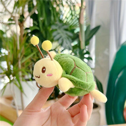 Cute Animal Plush KeyChains Stuffed Panda Little Tiger Key Chain Pendant Simulation Tiger Doll Plush Toy  Gifts