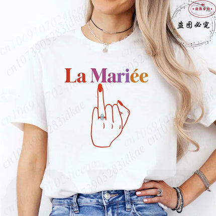 French Girls Single Farewell Women Tees: Future Bride Team Bride Tops, Female Clothing for Bachelorette EVJF Party T-shirts D002
