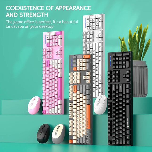 Shipadoo Gaming Wireless Keyboard And Mouse Combo Set,computer Wireless Laptop Desktop Office Pc Accessories Free - product i
