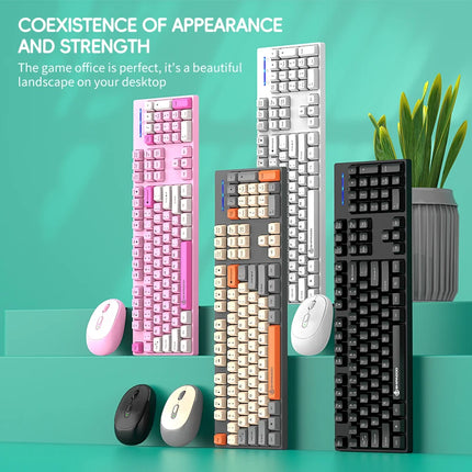 Shipadoo Gaming Wireless Keyboard And Mouse Combo Set,computer Wireless Laptop Desktop Office Pc Accessories Free - product i