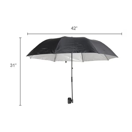 Chair Umbrella with Universal Clamp, Adult, Black