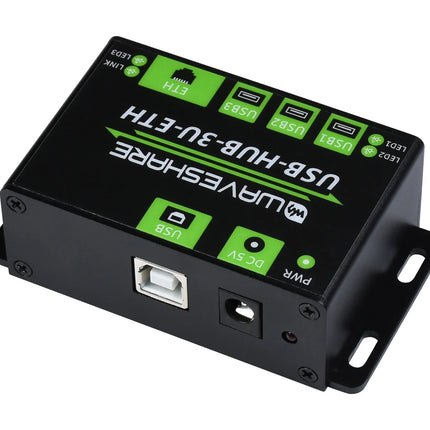 Waveshare Industrial Grade Multifunctional USB HUB Extending 3x USB Ports + 100M Ethernet Port Stable And Smooth