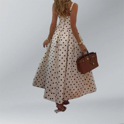 Dresses 2025 Woman White Polka Dot Waist-hugging Sexy Suspender Dress Trendy Simple Style Casual Commuting Fashion Vestidos Chic