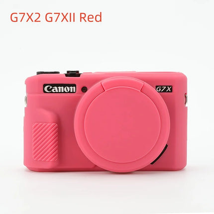 Camera Soft Silicone Skin Cover For Canon G7XII G7X2 G7X Mark 2 G7X3 Body Rubber Case Bag For G7 X Mark III With Lens Protector