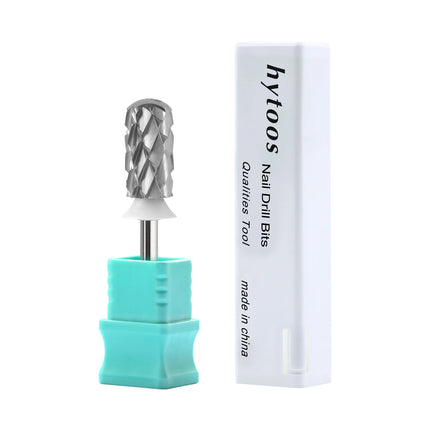 HYTOOS 5XC Safety Barrel Nail Drill Bits 3/32 Smooth Top Carbide Manicure Bit Remove Thick Gel Drills Accessories Supplier