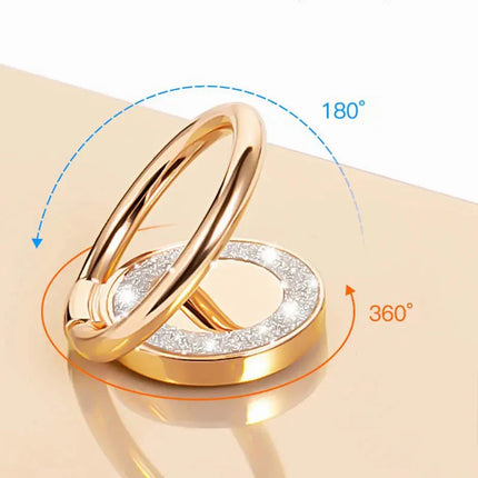 Fashion Bling Finger Ring Phone Holder Back Sticker Stand Mobile Phone Accessories Portable Ring Bracket for Xiaomi iPhone 14 15