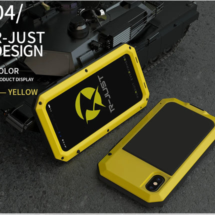 Heavy Duty Metal Aluminum Phone Case for iPhone 14 13 12 11 Pro Max XR XS 6 6S 7 8 Plus X SE Doom Armor Shockproof Case Cover