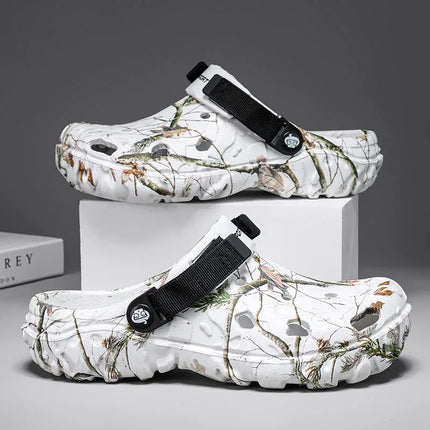 Summer Men's Clogs Sandals Home Garden Shoes Comfortable Men Women Slippers Non-Slip Soft Bottom Flip Flop Sandals Big Size46 47