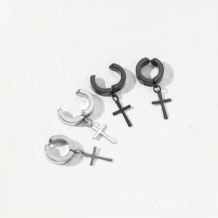 24 piece fashionable punk style 304 stainless steel ear clip set, can be given as a gift to friends