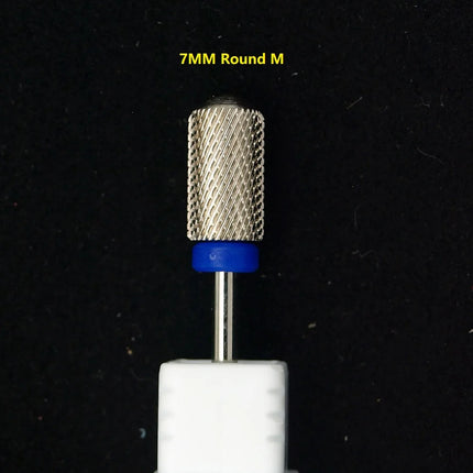 New Silver! Quality 6.6mm Big Round Top barrel Original Tungsten steel Carbide Manicure Nail drill bit File Accessories
