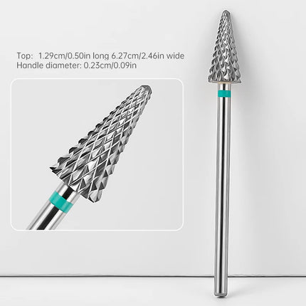 KANIU 1PCS 5X0.6CM Small Umbrella Tungsten Steel Grinding Tip Nail Drill Bit Carbide Nail Tool Electric Manicure Drill Accessory