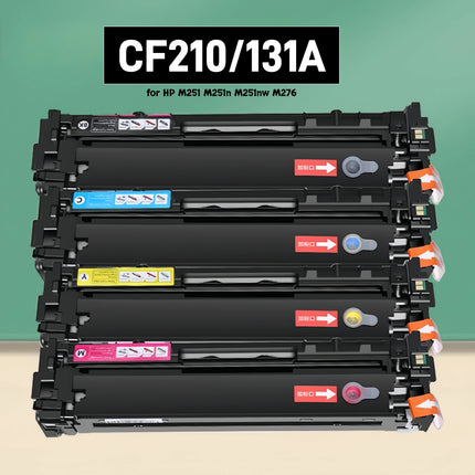 Color Toner Cartridge 131A CF210A CF211A CF212A CF213A Compatible for HP M251 M251n M251nw M276 M276n M276nw Printers