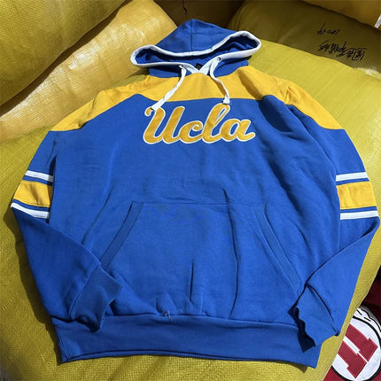 NCAA Embroidered American Casual Dance Basketball Hoodie Loose Vintage Sweatshirt Youth Winter Fashion Streetwear
