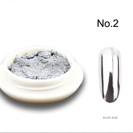 1Jar Metallic Mirror Chrome Nail Powder Holographic Laser Silvery Golden Nail Rubbing Glitter Pigment UV Gel Polish Mirror Powde