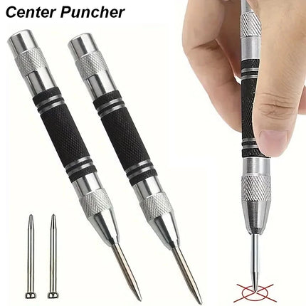 Auto Center Puncher Hole Marker Wood Metal Steel Spring Load Kerner Drill Locator Heavy Duty Punch Carpentry - product image