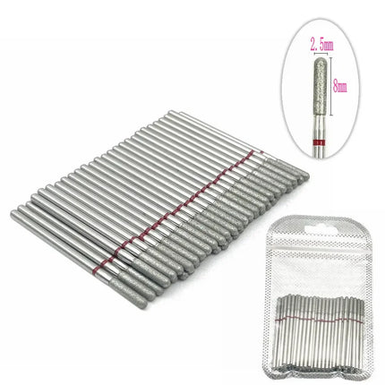 50pcs Diamond Nail Drill Cuticle Clean Bit Set Manicure Electric Cutter Bits Accessories Dead Skin Remove Tool