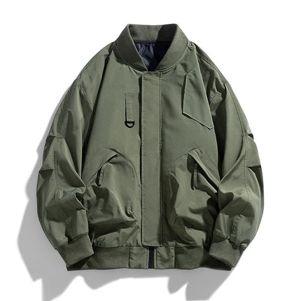 Spring Autumn Casual Jacket Men's Loose Fashion Coat Bomber Jacket Men Workwear Cargo Jackets High Street Outwear Plus Size 8XL