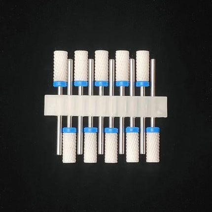 10 Ceramic Drill Bits, Milling Cutters, Rotating Nail Polish Grinding Machine Accessories, Overflow Removal Tool Accessories