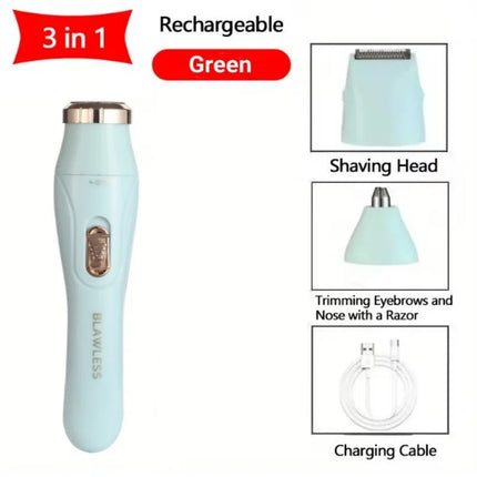 Electric Hair Trimmers for Women Waterproof Razor Painless Private Body Hair Removal Device shaver Bikini Arm Leg Face Shaving