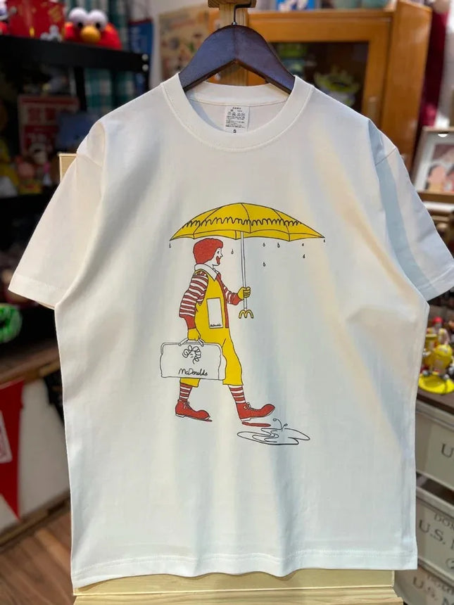 2026 neues amerikanisches Retro-Vintage-Cartoon-lockeres Baumwoll-Unisex-Sommer-T-Shirt