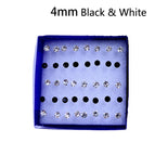 4mm Black White CZ
