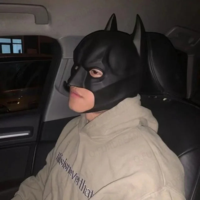 Mask for Men Anime Bat Mask Headgear Latex Material Cosplay Headgear Halloween Night Dance Party Adult Masquerade Mask Latex