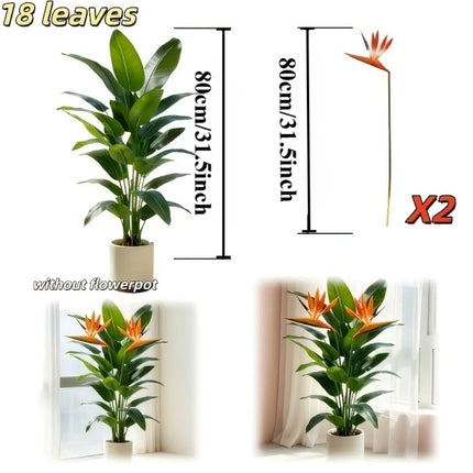 3-Piece Artificial Banana Tree and Bird of Paradise Set - image 6